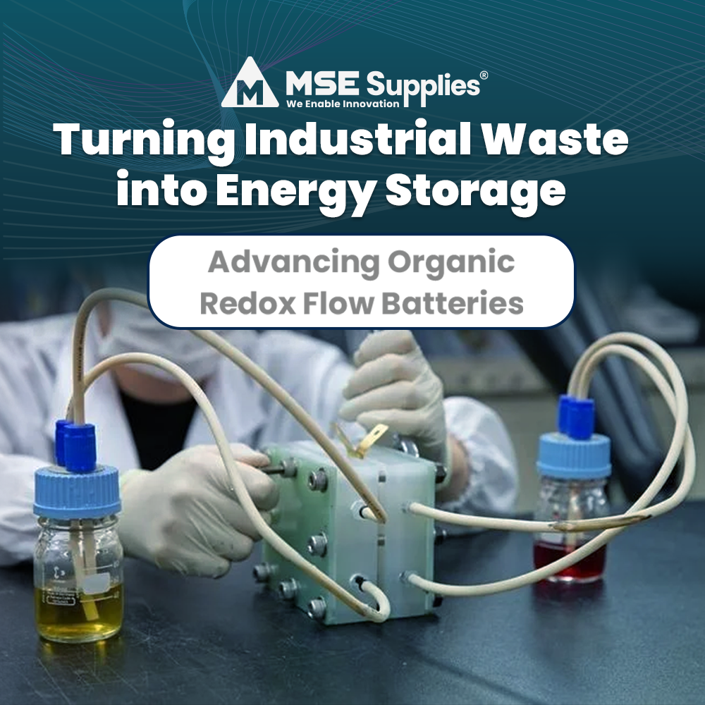 Turning Industrial Waste into Energy Storage: Advancing Organic Redox Flow Batteries