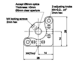 MSE PRO Optical Lens Mounts with 2 Adjustable Knobs, Ø10mm