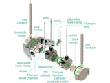 Immersible Electrosynthesis Reactor, H-Cell, 2X1.5 ML, 15X15 MM2