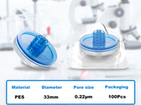 Biologix Sterile Syringe Filter-PES, 33mm Diameter (Double Luer Lock) 100/Pack, 400/Case