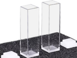 MSE PRO High-quality Fluorometer Quartz Cuvettes (Cells) with 10mm Path Length, 4 Polished Window, Pack of 2 - MSE Supplies LLC