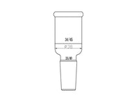 MSE PRO Type B Joint (Small to Large), Upper Mouth: 34/45, Lower Mouth: 24/40