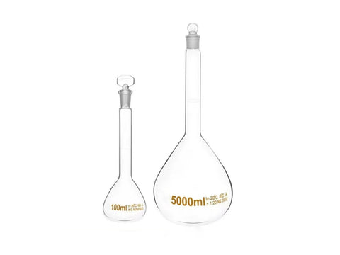 MSE PRO High Purity 99.99% Quartz Volumetric Flasks with Stoppers - MSE Supplies LLC