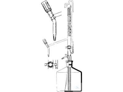 Witeg Burette Pellet Burette Class B Intermediate Stopcock Blue Graduated Schellbach Blue line