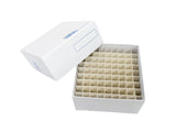 Biologix CryoKING 3in Cardboard Freezer Boxes, 81-Well/100-Well , Premium White, 5/Bag, 100/Case