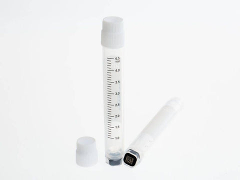 5ml Cryogenic Vials, Side & Bottom Barcoded, External Thread, White, 25/Bag, 1000/Case