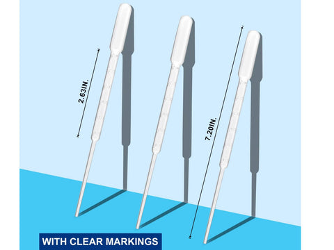 Biologix 3ml Transfer Pipettes, 183mm Individually Wrapped, 500/Pack, 2000/Case