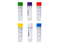 1.5ml Cryogenic Vials, External Thread White Caps, Sterile, Self-Standing, Side Barcode, 25/Bag, 500/Pack, 1000/Case