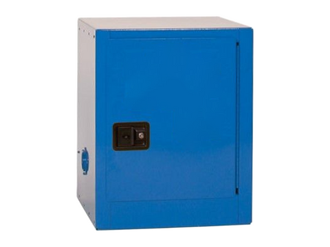 MSE PRO 4 Gallon 1-Door Corrosive Blue Storage Cabinet, Manual Close