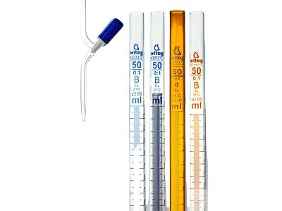 Witeg Burette Class B Straight Stopcock Blue Graduated