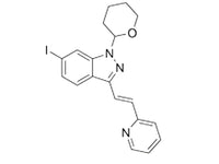 MSE PRO 6-Iodo-3-[(1E)-2-(2-pyridinyl)ethenyl]-1-(tetrahydro-2H-pyran-2-yl)-1H-indazole