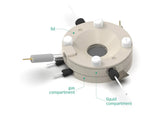 Screw Mount Gas Diffusion Electrode Raman Electrochemical Flow Cell, 3.25 MM Of Min. Working Distance