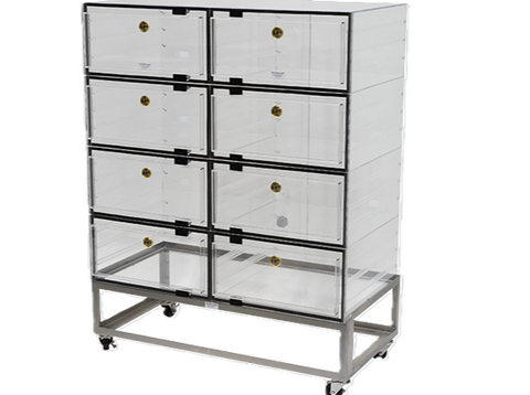 PLAS LABS Multiple Cubicle Desiccators (48" x 24" x 62")