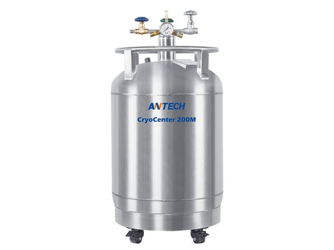 Antech 300L Liquid Nitrogen Container (Self-Pressurized ) With Pressure Building Regulator & Float Type Liquid Level Meter