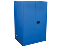 MSE PRO 90 Gallon 2-Door Corrosive Blue Storage Cabinet, Manual Close