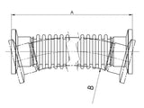 BrandTech KF DN 16, 500 mm Metal Vacuum Tubing with Small Flanges