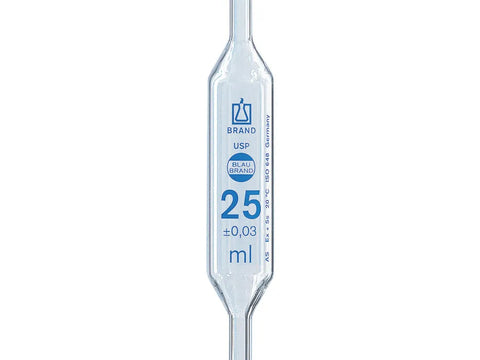 BrandTech Bulb Pipettes, USP, BLAUBRAND®, Class AS, 1 Mark, AR-GLAS®, Blue Printed Scale, DE-M