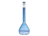 BrandTech Volumetric Flasks, BLAUBRAND®, Class A, DE-M, Boro 3,3, With Glass Stopper, USP Batch Certificate