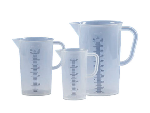 BrandTech Graduated Beakers, PP, Molded Blue Graduations