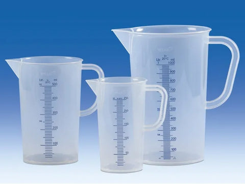 BrandTech Graduated Beakers, PP, Molded Blue Graduations