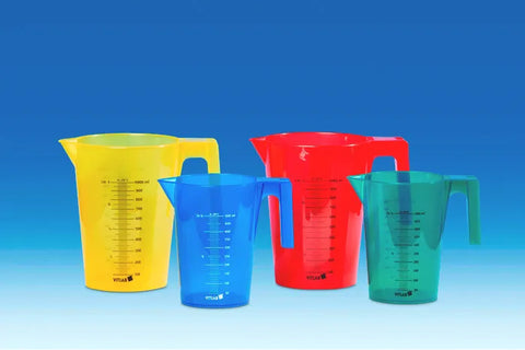 BrandTech Graduated Beakers, PP, Nesting, Coloured