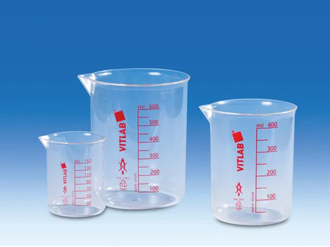 BrandTech Griffin Beakers, PMP, Printed Red Graduations