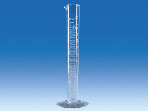 BrandTech Graduated Cylinders, SAN, Class B Tall Form, With Molded Graduations