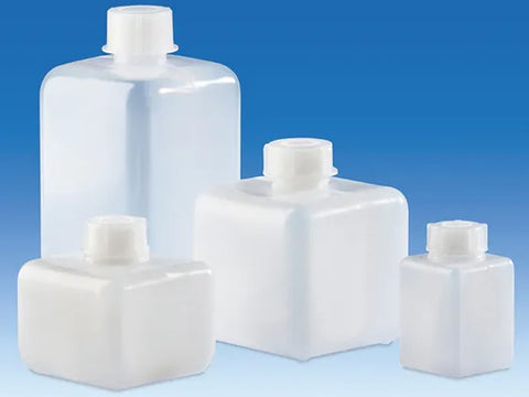 BrandTech Narrow-Mouth Bottles, PE-HD, Square