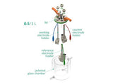 Jacketed Standard Electrochemical Triple Holder Cell Setup