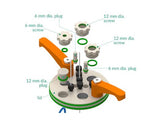 Jacketed Standard Electrochemical Triple Holder Cell