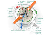 Jacketed Standard Electrochemical Triple Holder Cell Setup