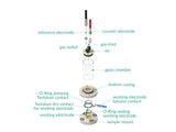 Bottom Mount Front Contact Electrochemical Cell Setup