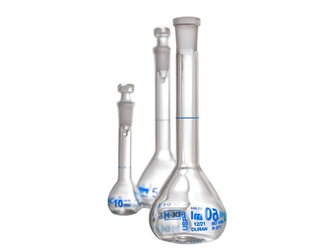 Witeg Volumetric Flasks Class A With ST Blue Graduated USP