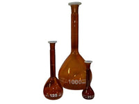 Witeg Volumetric Flasks Class A With ST Amber Stained White Graduated USP Without Stopper