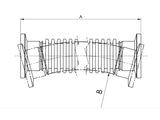 BrandTech KF DN 25, 1000 MM Metal Vacuum Tubing With Small Flanges