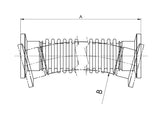 BrandTech KF DN 25, 500 MM Metal Vacuum Tubing With Small Flanges