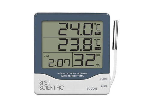 Sper Scientific Humidity/Temperature Monitor with Remote Temperature Sensor