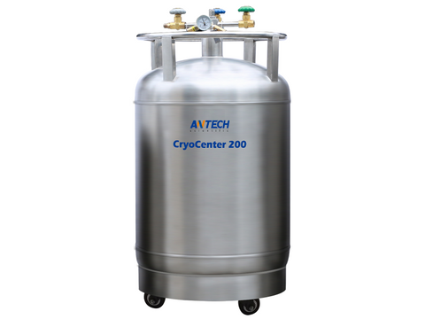 Antech 200L Liquid Nitrogen Container (Self-Pressurized) With Float Type Liquid Level Meter