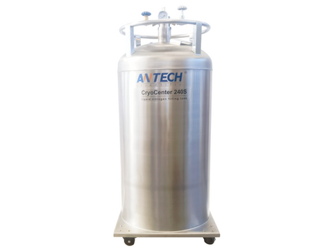 Antech 240L Liquid Nitrogen Container (Self-Pressurized) With Float Type Liquid Level Meter