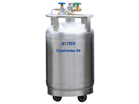 Antech 50L Liquid Nitrogen Container (Self-Pressurized) With Float Type Liquid Level Meter