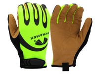 PYRAMEX Synthetic GL104HT - Abrasion Resistant Leather Palm Gloves, PK of 12