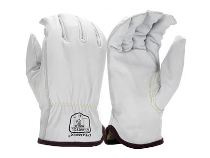 PYRAMEX Leather Driver GL3003CK - Premium Goatskin Driver Para-Aramid A7 Cut Gloves, PK of 12