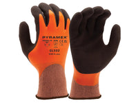 PYRAMEX Dipped GL502 - Double Dipped Sandy + Smooth Latex Gloves, PK of 12