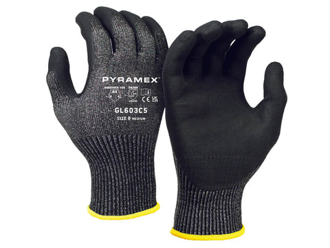 PYRAMEX Dipped GL603C5 - Micro-Foam Nitrile A4 Cut Gloves, PK of 12