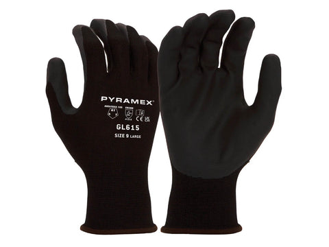 PYRAMEX Dipped GL615 - Value Micro-Foam Nitrile Gloves, PK of 12