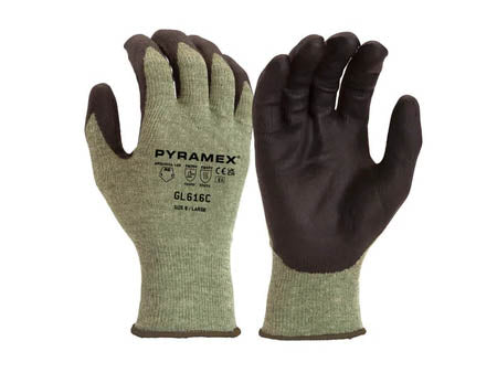 PYRAMEX Dipped GL616C - Micro-Foam Nitrile A6 Cut Gloves, PK of 12