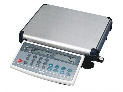 A&D Weighing Counting Scale, 120lb x 0.02lb with Dual Display and 10-digit Keypad