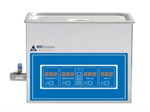 MSE PRO Ultrasonic Cleaner with Heater, 10L Capacity, 40kHz - MSE Supplies LLC