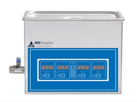 MSE PRO High Frequency Ultrasonic Cleaner with Heater, 6L Capacity, 80kHz - MSE Supplies LLC