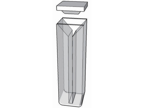 MSE PRO Micro Cuvettes With White Walls And Lid, 20mm Path Length, Optical Glass (340nm-2500nm)